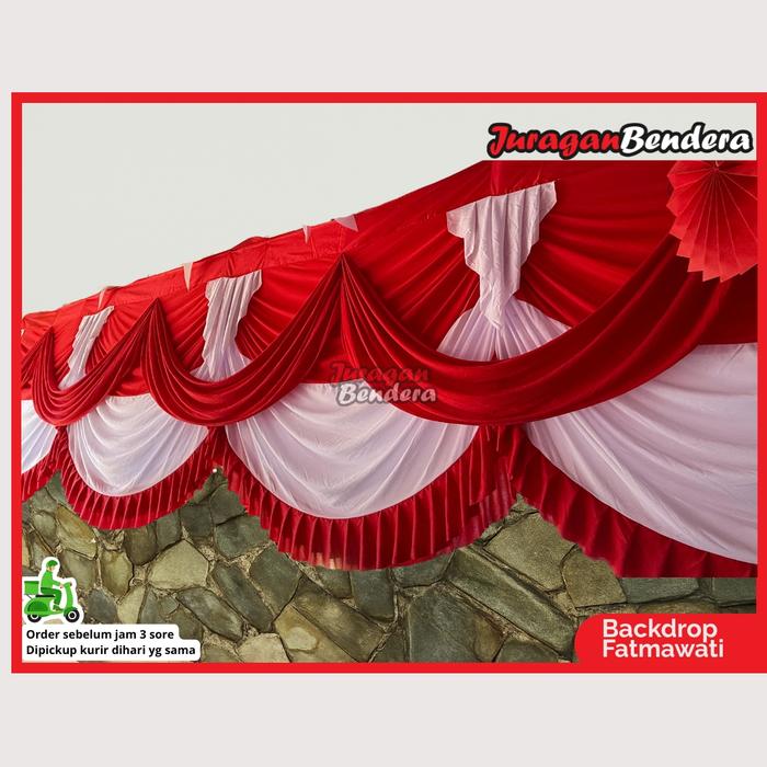 Gambar BackDrop Fatmawati Jumbo | Background Risplang Merah Putih Panjang Dekorasi Kemerdekaan HUT RI dari Juraganbendera Kota Surabaya Tokopedia