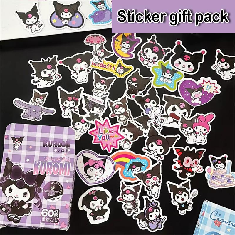60 Sheets Box Sanrio Stickers Waterproof sticker Kuromi Stickers ...
