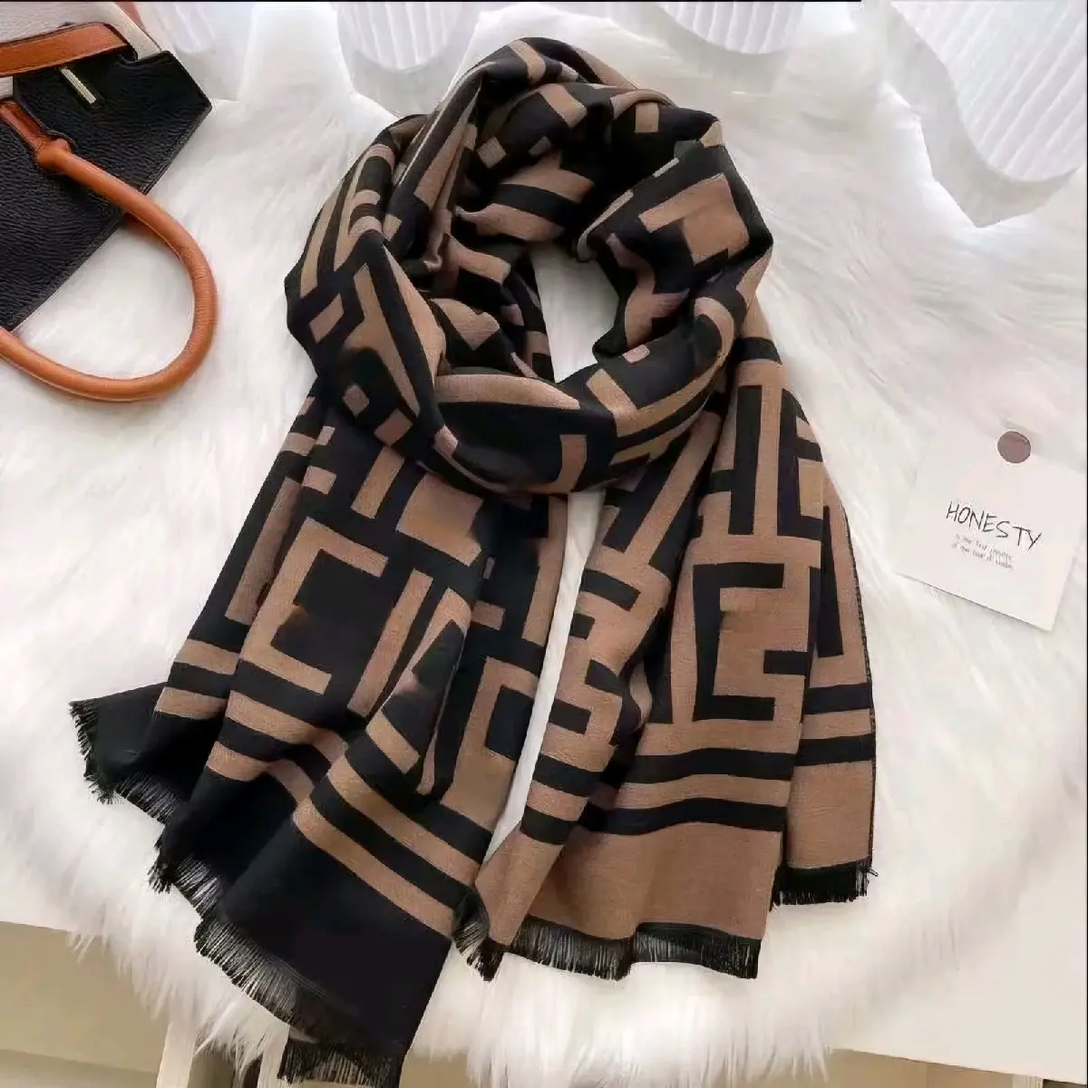 Khăn dạ Fe bản to - thời trang - cá tính - dễ mix đồ, thời trang thu đông chất dạ dày dặn Khăn Choàng Quàng Cổ quang co