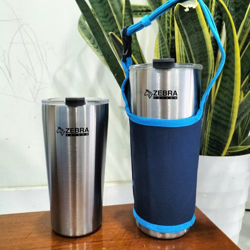 Ly giữ nhiệt zebra 870ml - Tặng kèm túi xách vải có quai - 112702 Thái Lan - inox