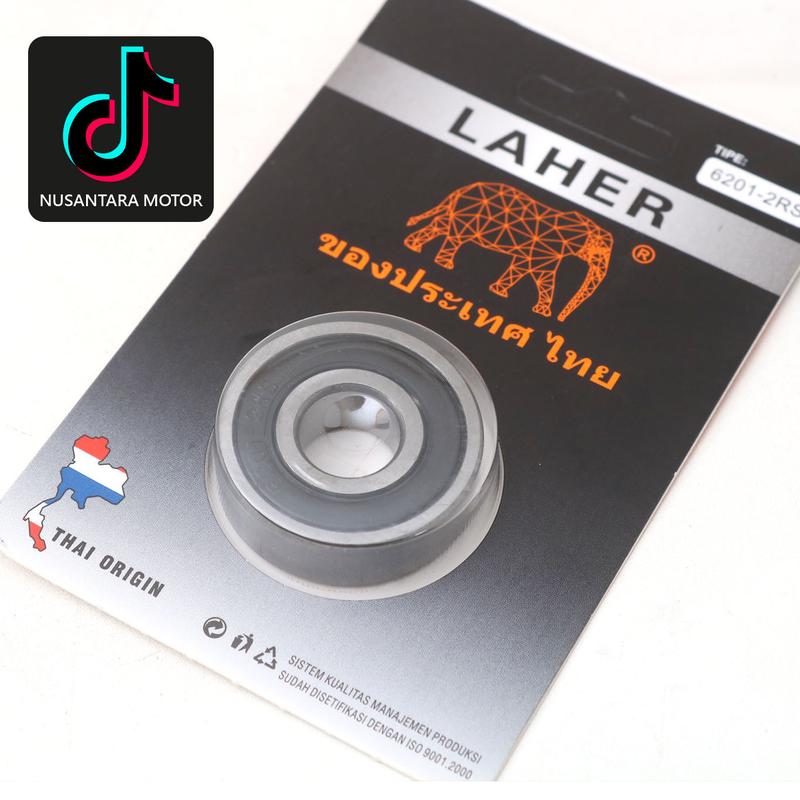 Laher Bearing Roda Depan 6201 2RS Ukuran 12 X 32 X 10 THAI 2