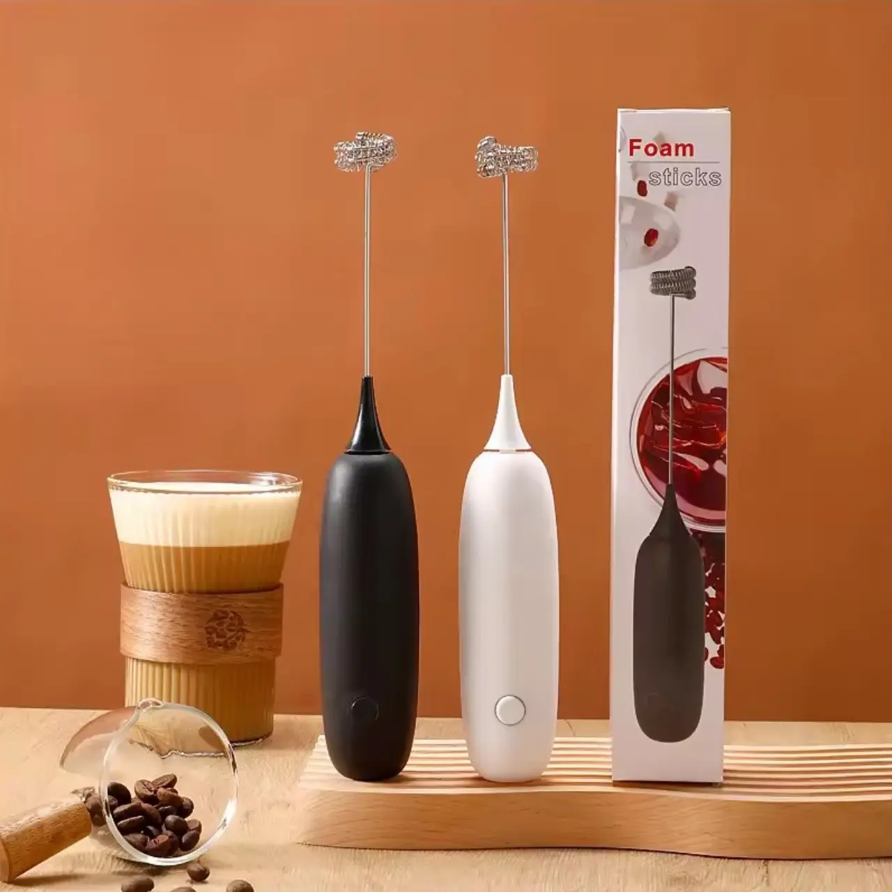 Electric Coffee Mixer Mini Automatic Milk Whisk Bubbler Portable Kitchen Egg Beater Baking Tools Handheld Electric Foaming Machine
