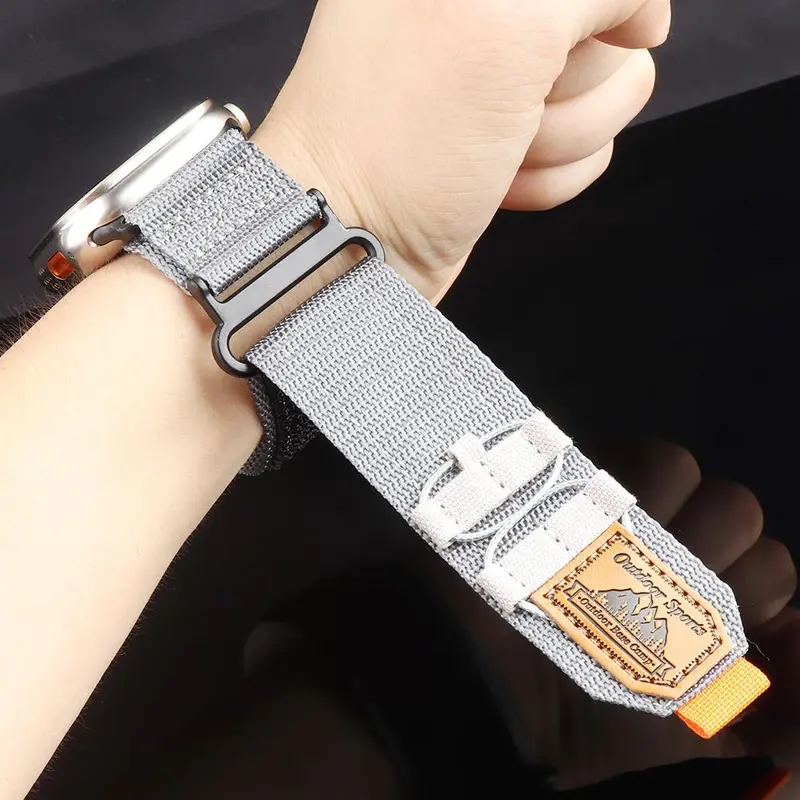 Wide Nylon Sports Watch Band, Breathable Watch Band for iWatch Series 49mm 9 8 7 45mm SE 6 5 4 3 42mm 44mm, Wearable Accessories 6