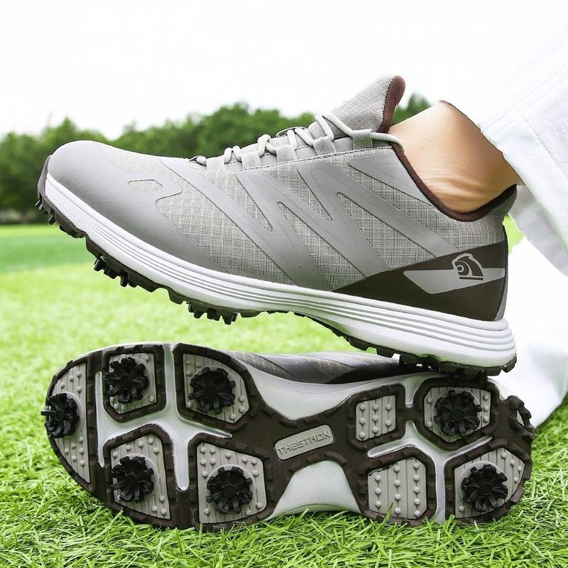 Product Introduction of New Men's Golf Shoes Lightweight Breathable Wear-resistant Low-top Waterproof Casual Sports Shoes Non-slip Removable Spikes XZ25053 24