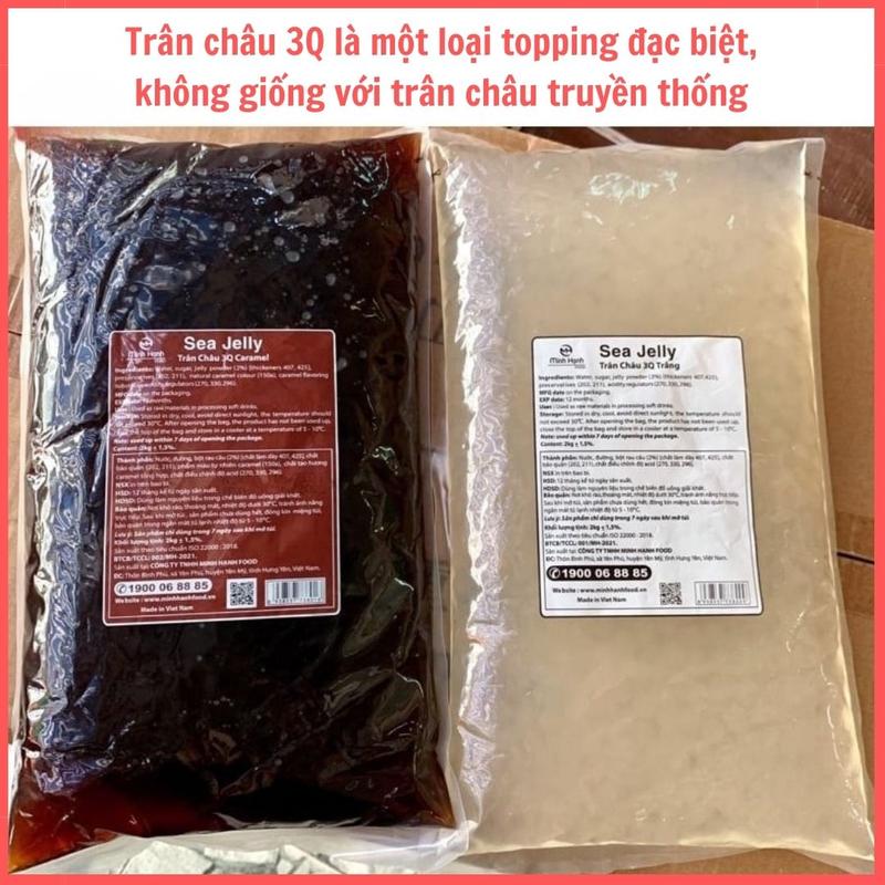 Topping Trân Châu 3Q Đen - Trắng Minh Hạnh - Trải Nghiệm Vị Giác Tuyệt Hảo 2kg trân châu magic