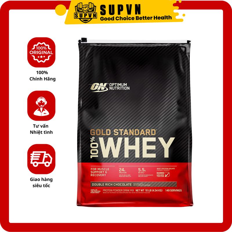 Whey Gold Standard Optimum Nutrition 4.5kg - Sữa Protein Hỗ Trợ Tăng Cơ hãng ON chính hãng Mỹ 10lbs
