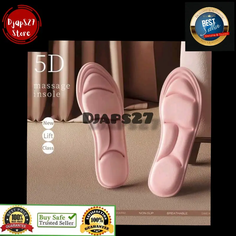 Insole Alas Sepatu 5D Massage Memory Foam Breathable Anti Slip - DS27 0
