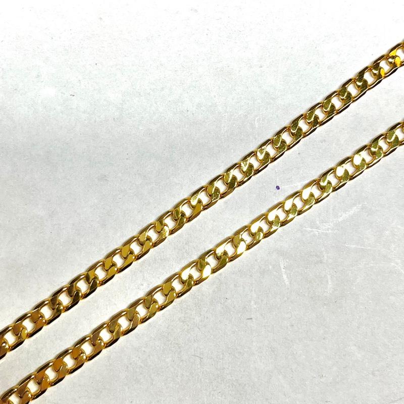 Product Introduction of Dây chuyền saphia xi mạ 18k vàng chanh. Kiểu khoen lật thưa. bản 6li và bản 5li [Đồng Thau xi mạ vàng] 10