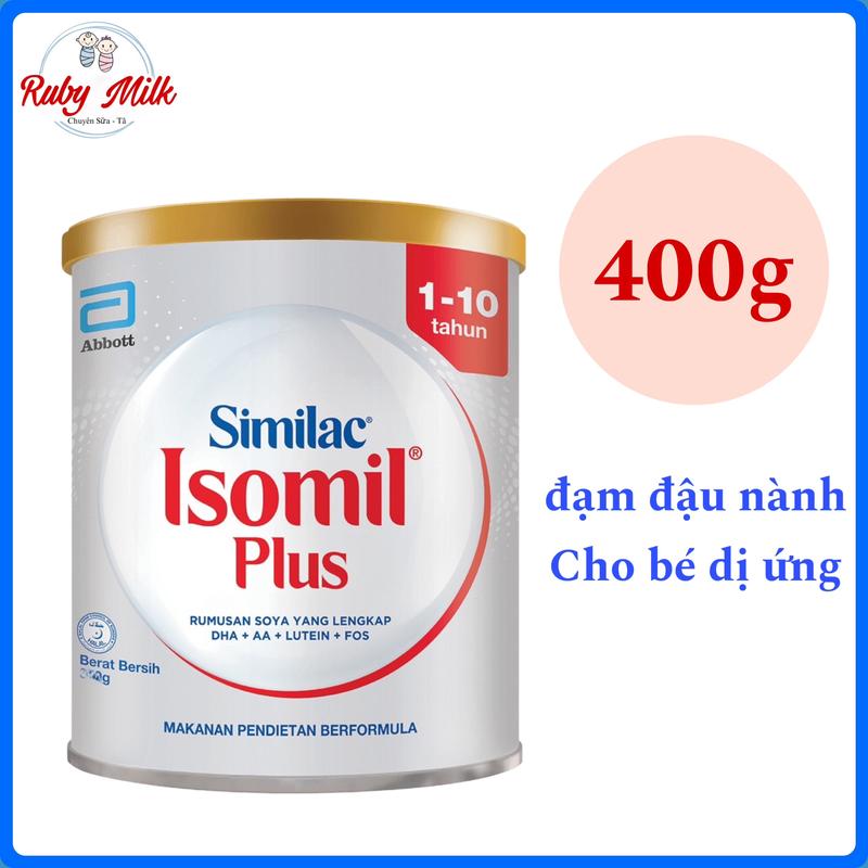 SỮA BỘT SIMILAC ISOMIL VÀ ISOMIL PLUS LON 400G - ĐẠM ĐẬU NÀNH CHO BÉ DỊ ỨNG