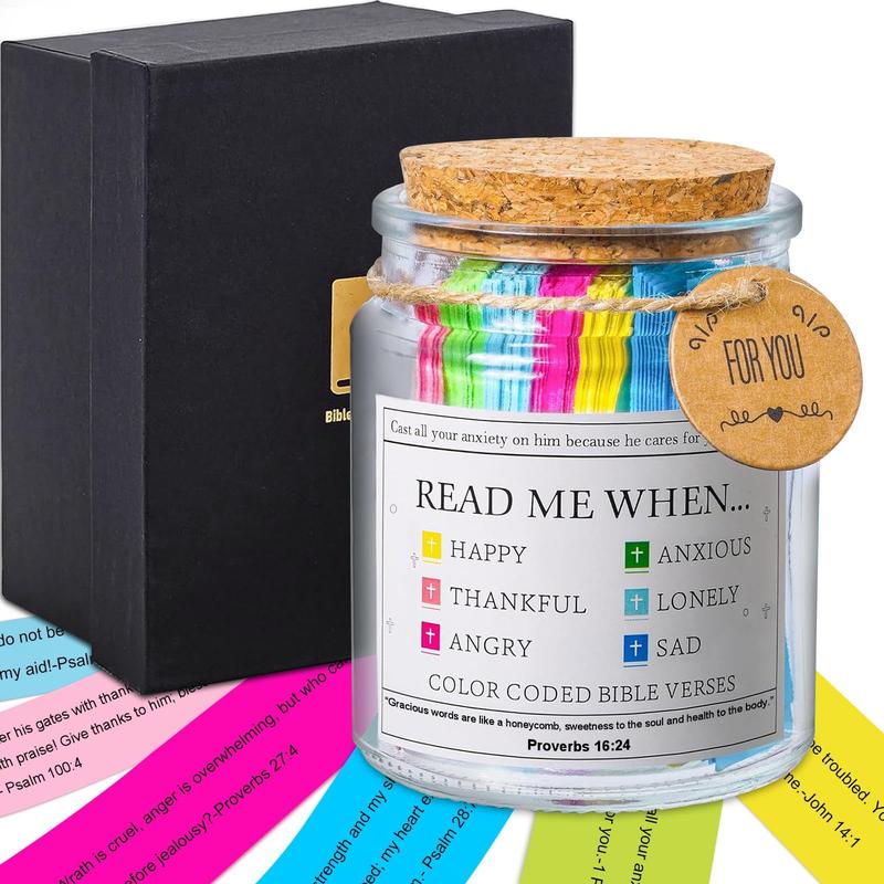 2025 Upgraded Bible Verse Jar, Read Me When Bible Verses Jar for ...