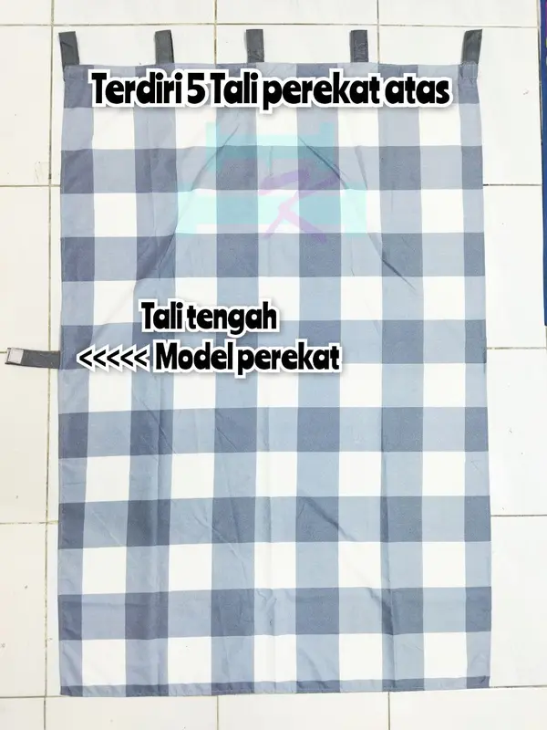 Gorden Jendela Pendek Ukuran 80x120 Korden Model Tali Perekat Kain Kain 3