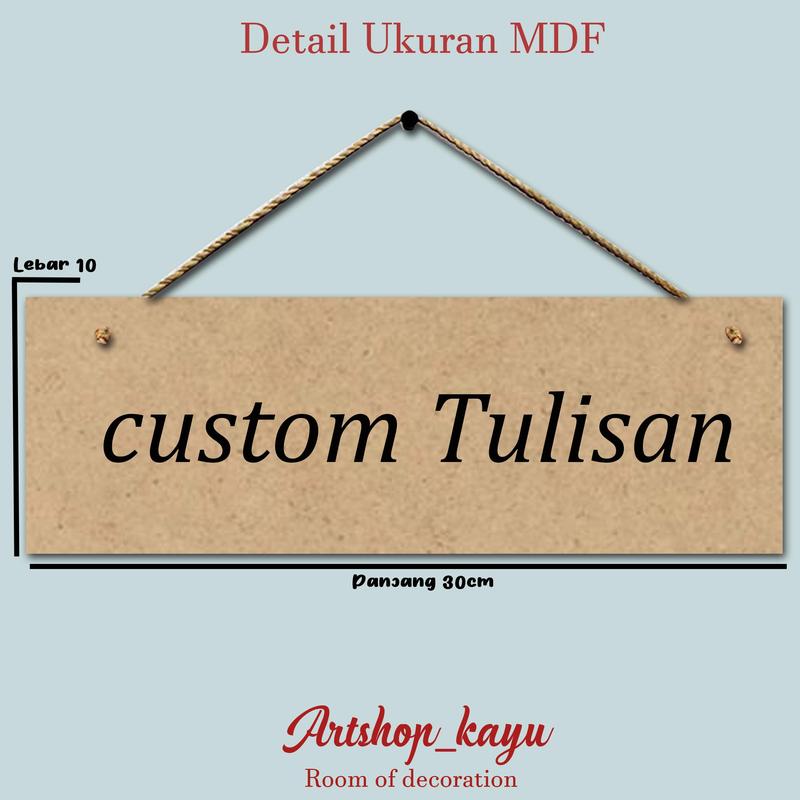 Hiasan Dinding Aesthetic custom Nama walldecor pajangan Pintu Kertas 1