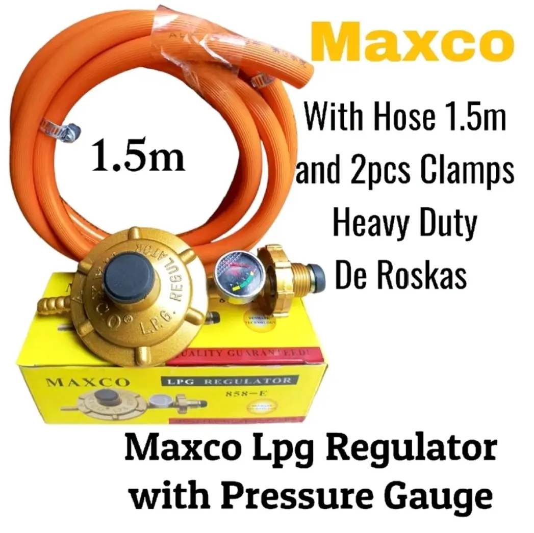 LPG Regulator Maxco With Gauge Free Regulator Hose High Quality 1 set ...