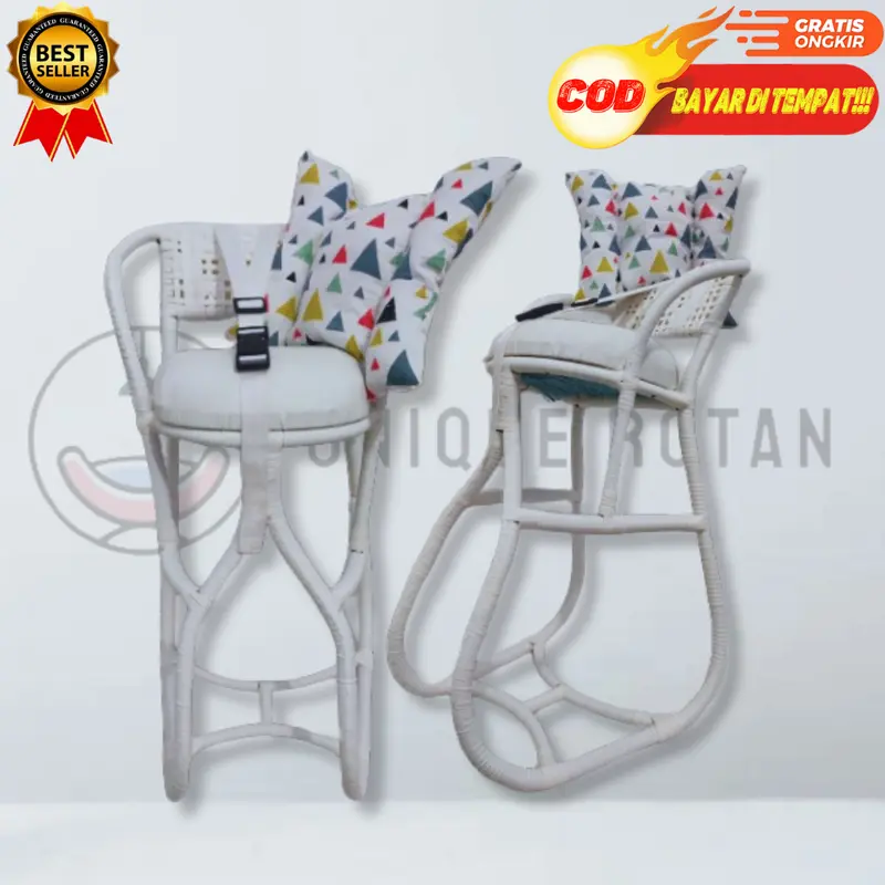 Kursi Boncengan Anak Motor Matic Rotan Mulus Free Sabuk dan Bantal Stang 1