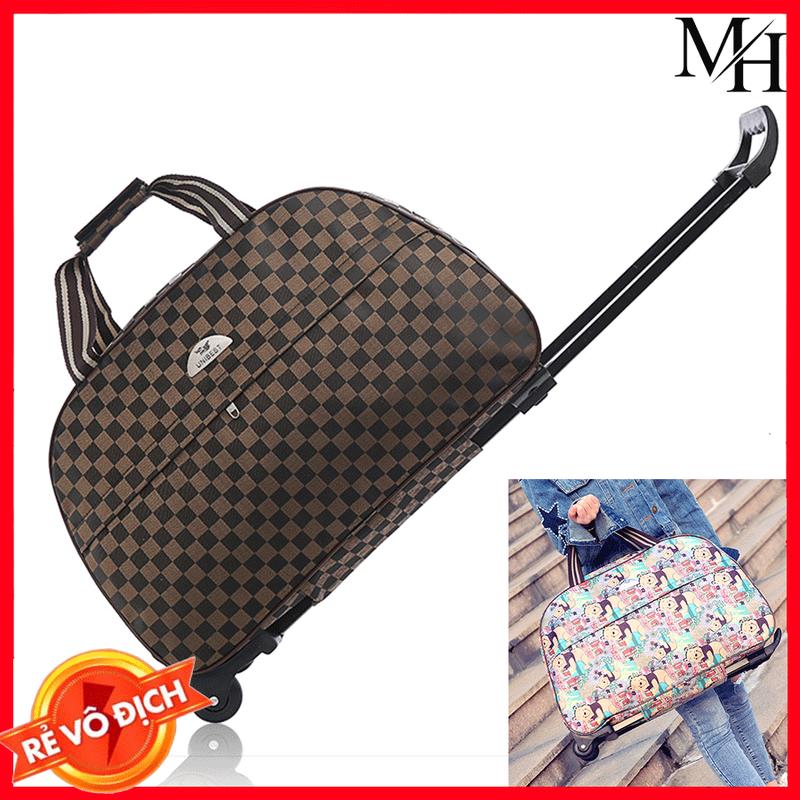 Túi xách tay du lịch kéo tay thể thao nam nữ đa năng cao cấp, túi du lịch có 2 bánh xe cần kéo, vali thời trang đi công tác, về quê đa năng