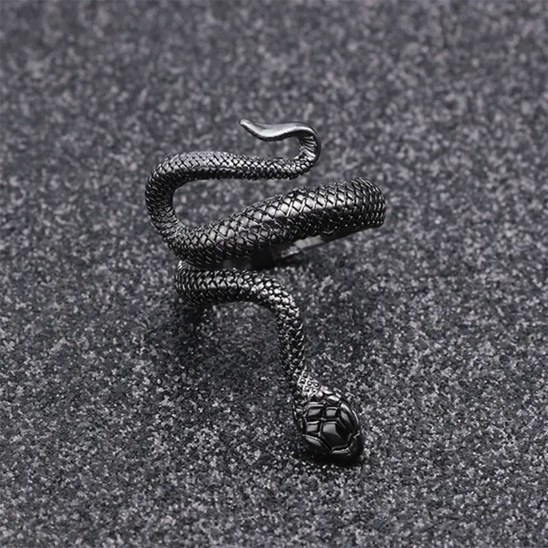 【zhamus】Vintage lacquer snake ring cobra ring 3