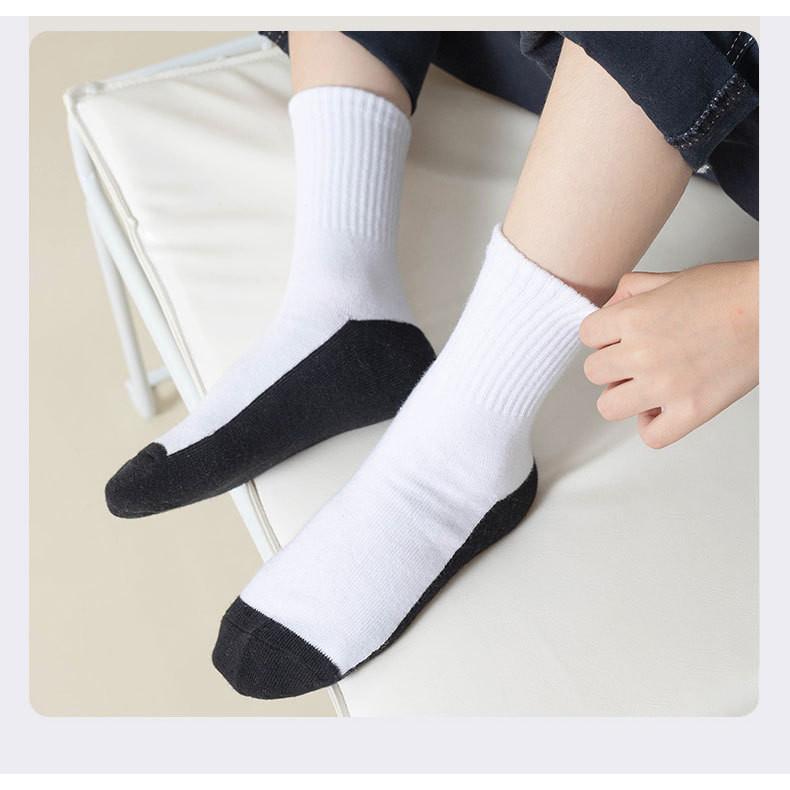Product Introduction of White Socks Mid-tube Sports Student Socks Cotton Socks Dirt-resistant Socks 11