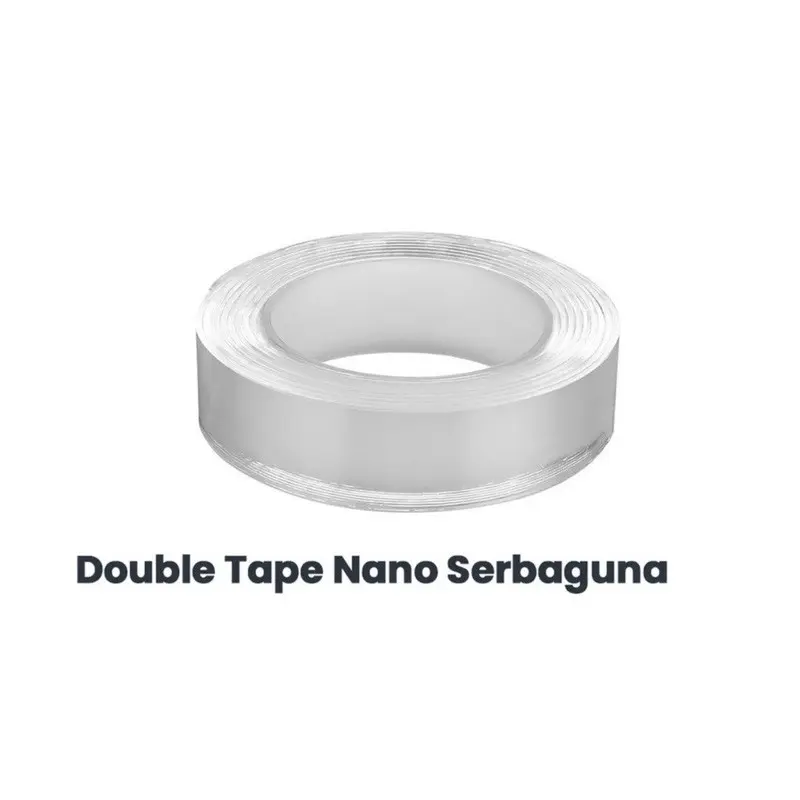 Double Tape nano magic 1 m solasi bening 1 meter 3m soaltip murah meriah 1