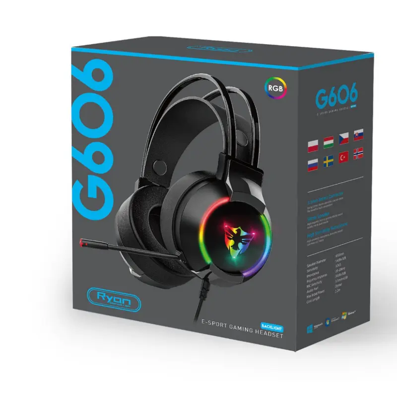 Tai Nghe Gaming Chụp Tai G606/ G608, Tai Nghe Máy Tính Có Mic, Jack Cắm USB, Âm Thanh 7.1 Led 5
