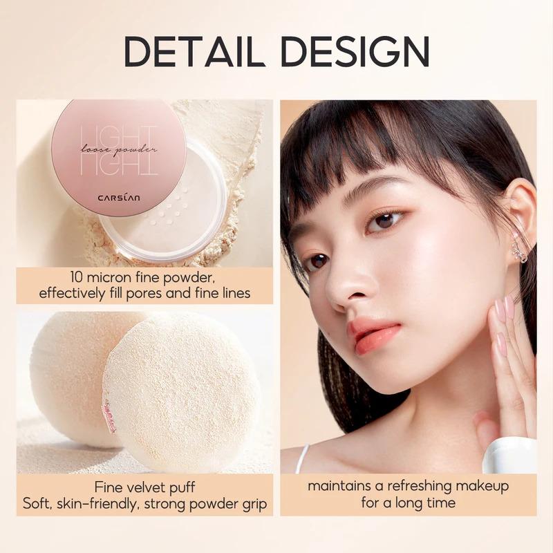Phấn Hoàn Thiện Dạng Lỏng, CARSLAN, Trang Điểm, Kiểm Soát Dầu, Không Thấm Nước, Lâu Trôi, Lì Và Mờ, Phấn Phủ Thiết Lập Khuôn Mặt, Phấn Phủ Cố Định 4