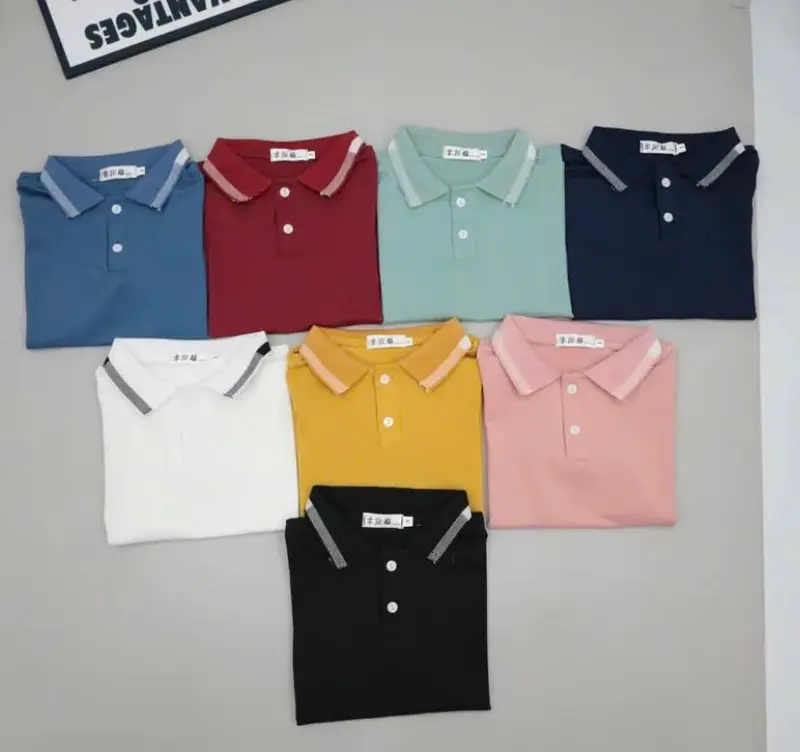 Áo thun Polo cho bé trai bé gái chất liệu cotton thoáng mát thấm hút mồ hôi size 12 - 35kg 1
