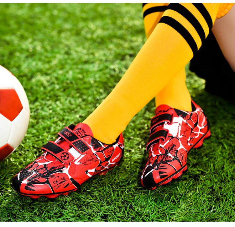 Product Introduction of Kids Soccer Shoes Boys Outdoor Sport Shoes TF/FG Cleats Training Anti Slip and Wear-resistant Girls Football Shoes Boots Size28-38 15