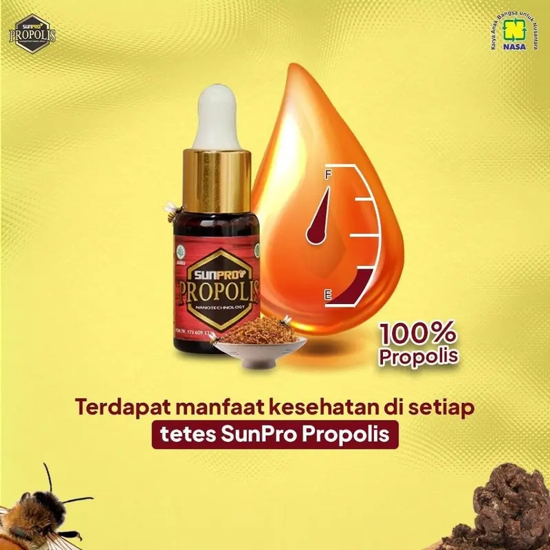 SUNPRO NASA Nano propolis memperkuat kekebalan tubuh Obat tetes multi fungsi untuk kesehatan tubuh 3