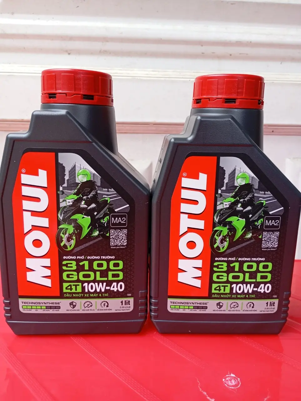 (chính hãng) combo 2 chai Dầu nhớt xe số MOTUL 3100 GOLD 4T 10W40 0.8L - 1L