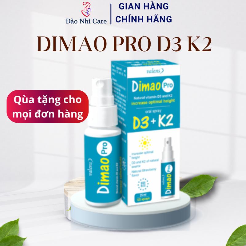 Dimao Pro - Vitamin D3 Dạng Xịt 400IU, Hương Dâu, Hiệu Quả Và Hấp Thu Tốt - Tăng chiều cao chuẩn khoa học