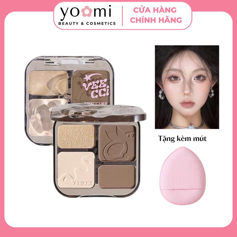 [CHÍNH HÃNG] Veecci Bảng Tạo Khối VEECCI Bắt Sáng Highlight VEECCI 4 Màu Tự Nhiên Lâu Trôi Bền Màu Không Thấm Nước YOOMI Mỹ Phẩm Trang Điểm Cosmetic bảng  mắt veecci e01 bắtsáng bảng  tạo jill leen bảng  tạo khối  veecci v02 bảng  mắt