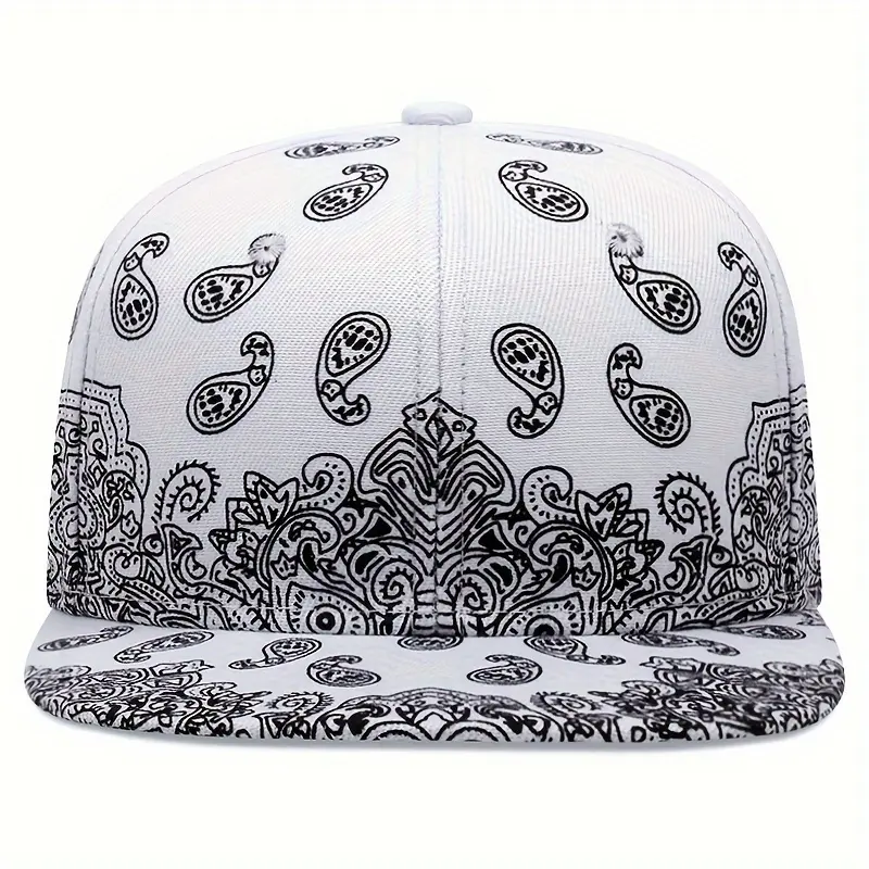 New Arrival Hip-Hop Paisley Print Snapback Cap - Lightweight, Adjustable, Paisley Pattern Baseball Cap, bonnets silk bonnets cowboy accessories 7