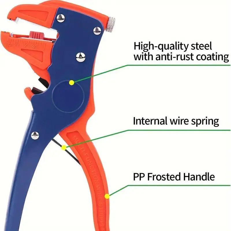 Adjustable 10-24 AWG Cable Stripper Tool, 2 In 1 Wire Stripper & Cutter, Automatic Wire Stripper & Cutter Tool, Professional Hand Tool For Electronic & Car Repair 4
