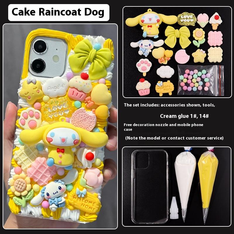 Product Introduction of DIY Cream Glue Phone Case Material Package Clow M Big Ear Dog Cream Glue DIY Material Creative Handmade Gift for Women 9