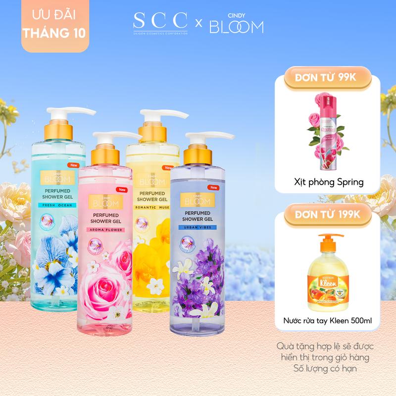 [Quà tặng 20.10] Sữa Tắm Nước Hoa CINDY BLOOM Hương Thơm Ngọt Ngào, Làm Sạch Dịu Nhẹ Chai 640gQuà tặng bạn gái Quatangbangai