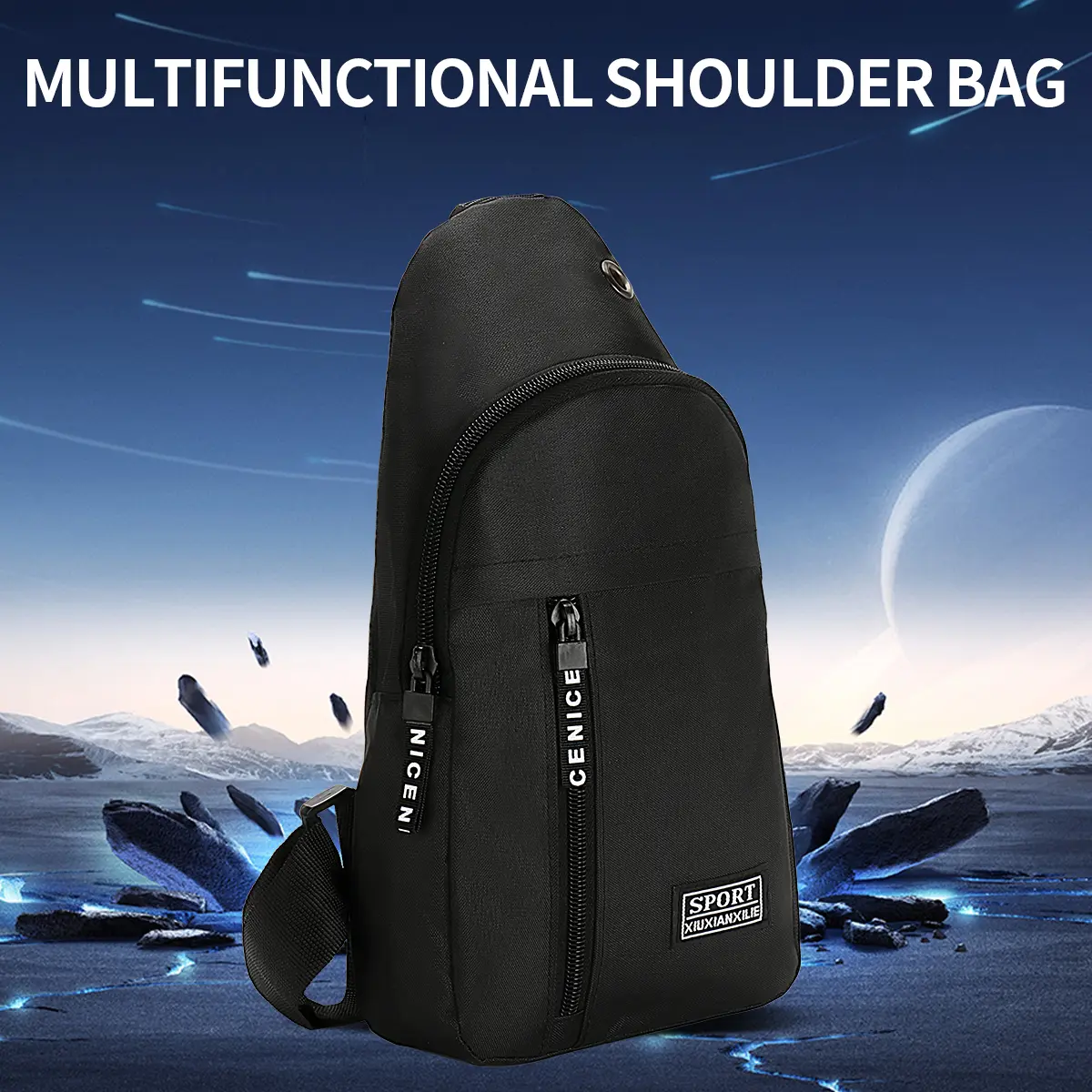2025 new waist bag business men's casual lightweight multifunctional one-shoulder messenger bag chest bag