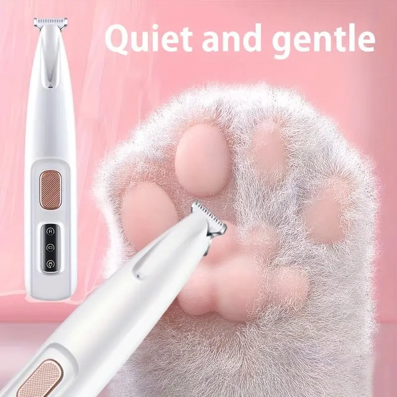 Rechargeable Pet Hair Trimmer Kit, 1 Set Pet Paw Hair Trimmer with LED Light, Pet Grooming Tool, Dog & Cat Grooming Supplies 0