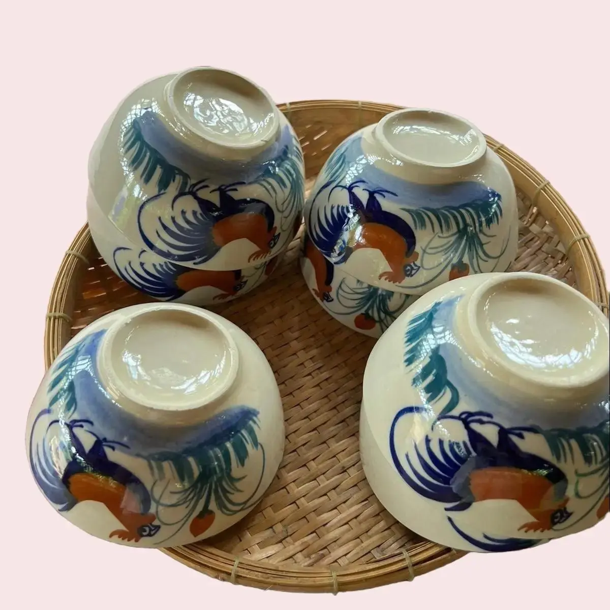 1 chén ăn vẽ hình gà bóng hàng đẹp