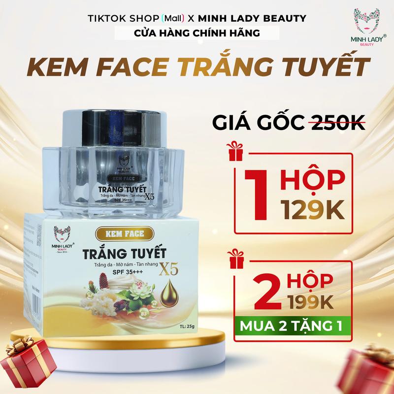 KEM FACE TRẮNG TUYẾT X5 MINH LADY Skincare Làm Đẹp Da Chăm Sóc Da