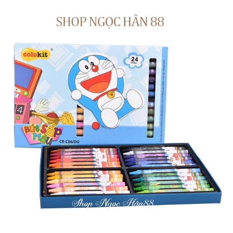  Hộp Bút sáp màu Thiên Long Colokit Doraemon 10 16 24 Màu 