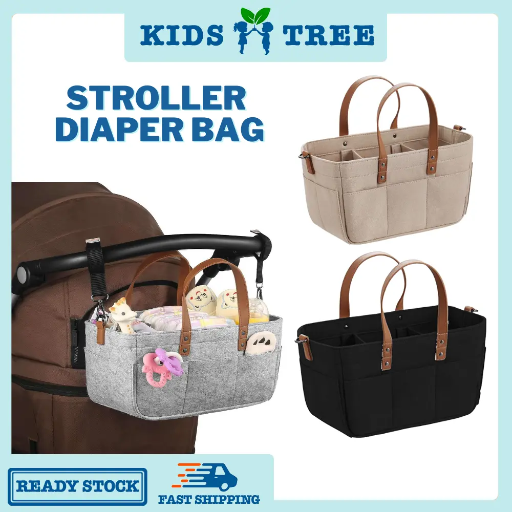 READY STOCK Stroller Bag Maternity Diaper Baby Bag Mummy Bag Hanging Nappy Diaper Bag Organizer Portable Storage Bag Travel