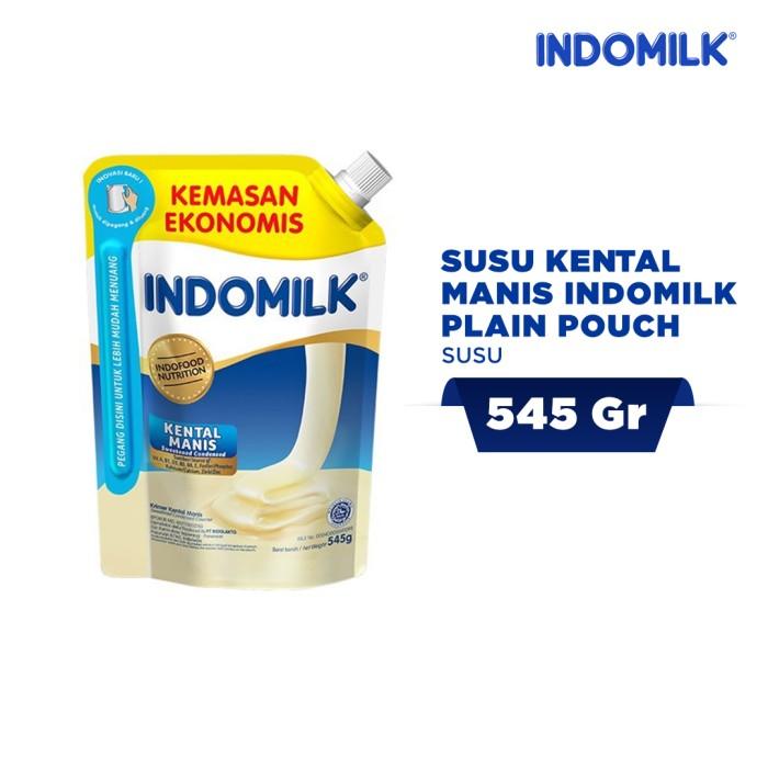Susu Kental Manis Indomilk Pouch 545gr Makanan Paket Bahan Baking Segar Kalsium Food Minuman Lezat Etawa Selai Sirup Pasir Rolled French Cumi Kentang Wijen Salju 0