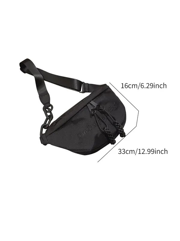 Women's Solid Color Fanny Pack, Fashionable Casual Versatile Zipper Chest Bag for Daily Used, Trendy All-match Sling Bag 1
