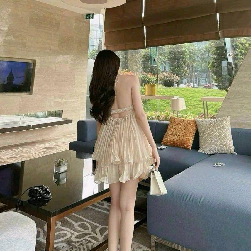 SIÊU PHẨM ĐẦM VOAN DẬP LY 2 LỚP CÓ LÓT QUẦN LAI  & HOA CUỐN BIÊN 4 MÀU Y HÌNH 2