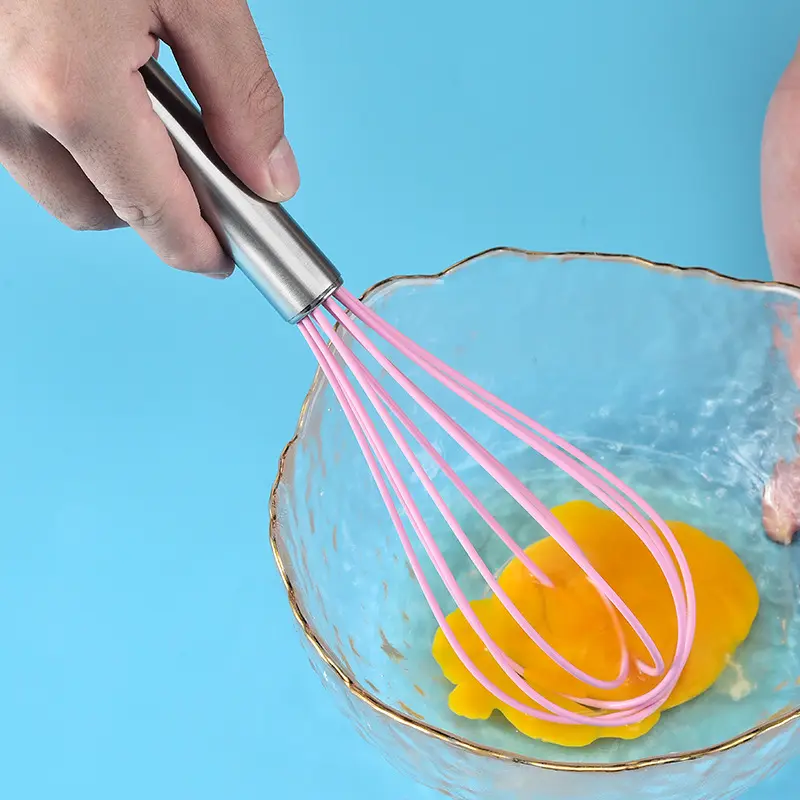 Bộ dụng cụ làm bánh 5 món silicon, nấu ăn, trà sữa, chè gồm chổi, spatula trộn bột, đánh trứng, xẻng silicone chịu nhiệt 6