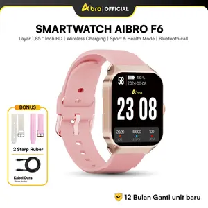 [ STOK READY ] AIBRO  F6 Jam tangan Smartwatch | Fitur olaharaga kesehatan | GPS Tracking | Hi-Fi Sound Music | Panggilan bluetooh Android IOS Bluetooth Layar Kalkulator Ponsel Monitor