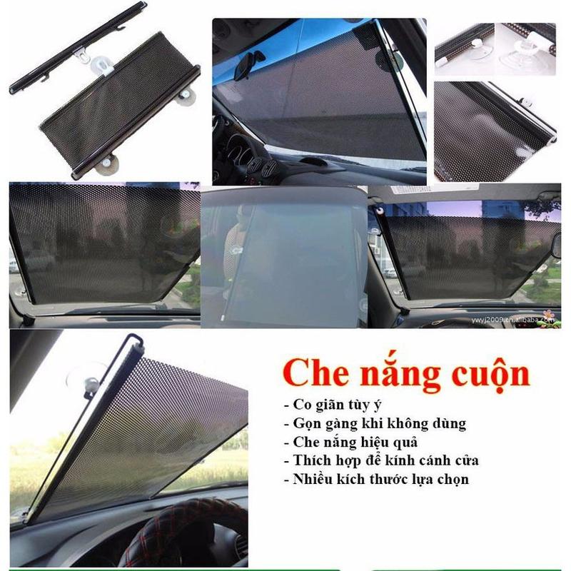 Rèm Dán Che Chắn Nắng Cuộn Gọn Dán Tường Cửa Sổ Phòng Ngủ Cửa Kính Ô Tô Cách Nhiệt Chống Tia Uv 4