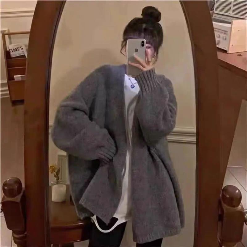 Product Introduction of Áo Len Phong Cách Thường Ngày Áo Cardigan Dệt Kim, Áo Khoác Dài Trung Bình Mùa Thu Và Mùa Đông Của Phụ Nữ, Mặc Nhẹ Nhàng, Phong Cách Hàn Quốc, Nhỏ Và Dày, Phong Cách Mori 5