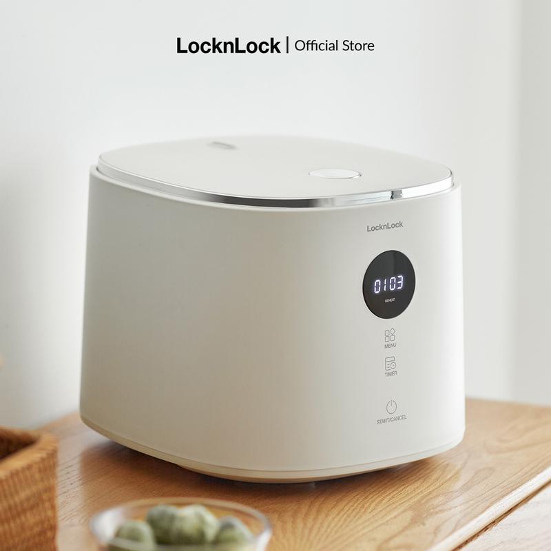  Nồi cơm điện Bianco LocknLock Nemo rice cooker 1.2L- Màu ngà EJR384IVY Cảm ứng 6 chế độ nấu cảm biến chống trào hẹn giờ Nấu Cơm 