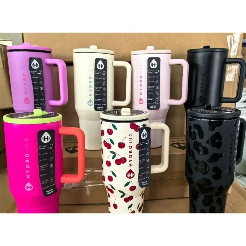 Hydrojug 32oz traveler tumbler stainless steel insulated cup portable straw handle Car Cup