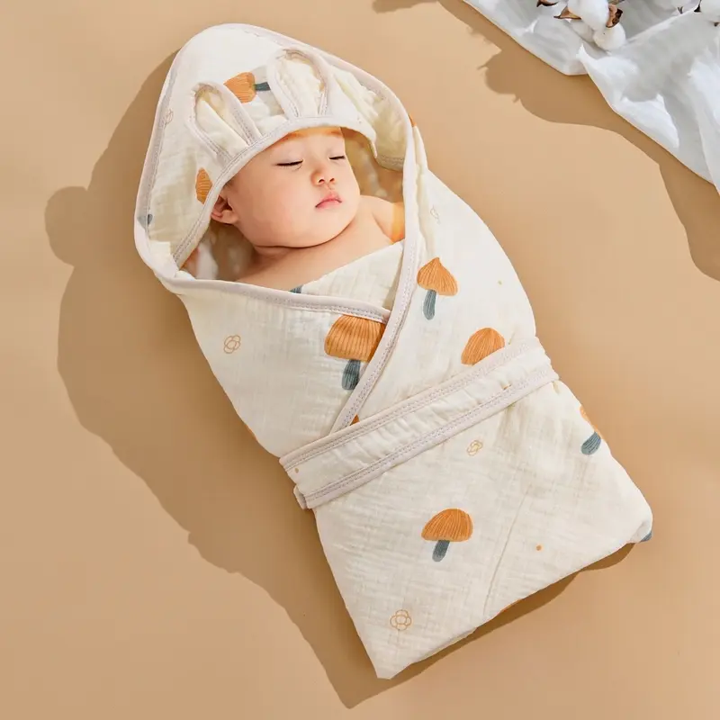 Choàng ủ hạt đậu xô muslin massage cho bé Xuân Hè cao cấp kích thước 80x80cm (không chần bông) 0